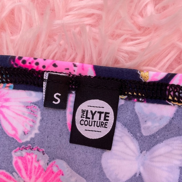 The Lyte Couture Butterfly Two-Piece Halter Top High-Wasted Bikini | Small S - Picture 3 of 3